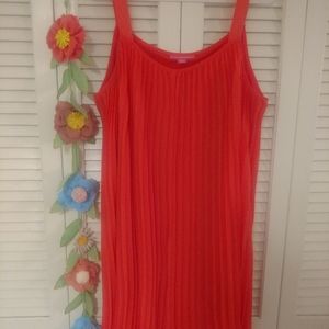 Woman Within brand women's pleated coral plus dress 20w